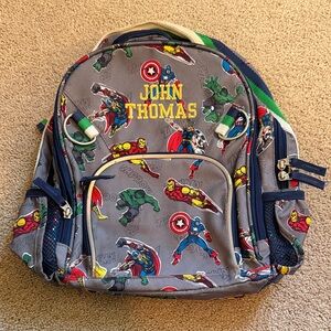 Pottery Barn Kids Mini Superhero Themed Backpack Embroidered